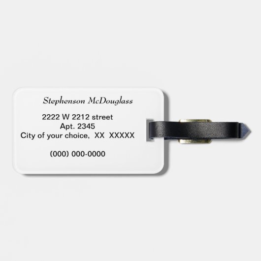 Benutzerdefiniert kariert gepäckanhänger (Rückseite horizontal)