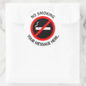 Benutzerdefiniert kein Rauchen Runder Aufkleber (Tasche)