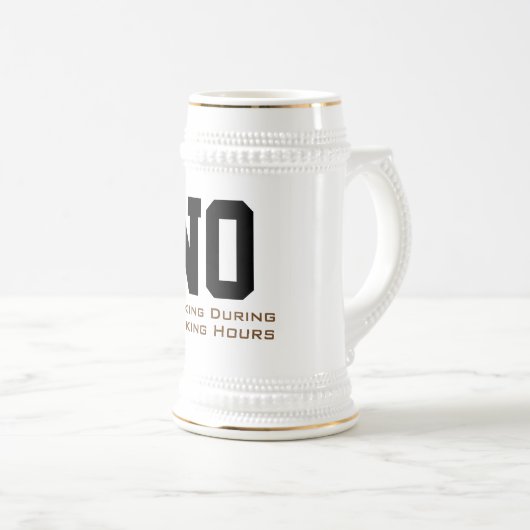 Benutzerdefiniert Keine Arbeit während der Essensz Bierglas (VorderseiteRechts)