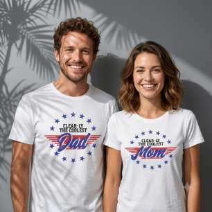 Benutzerdefiniert Klar die Coolste Mom 4. Juli Ste T-Shirt