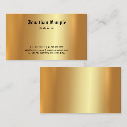 Benutzerdefiniert Klassischer alter Schriftart Ele Visitenkarte (Vorne/Hinten)