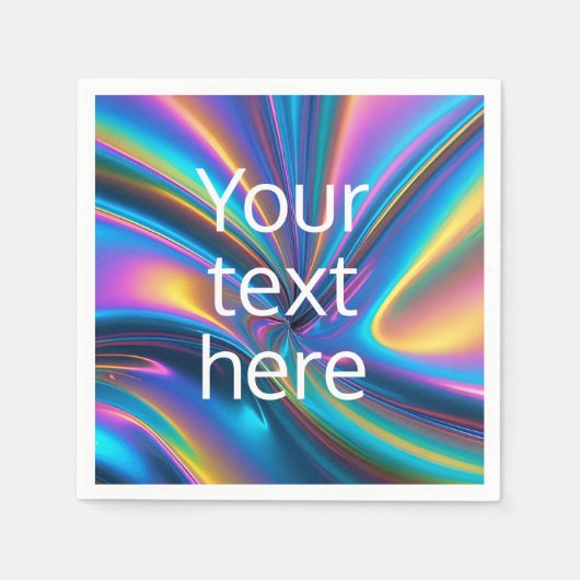 Benutzerdefiniert leuchtend, Text/Foto ändern Part Serviette (Vorderseite)