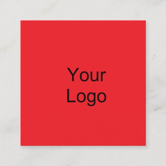 Benutzerdefiniert, Logo hinzufügen, lebendig rot Quadratische Visitenkarte (Vorderseite)