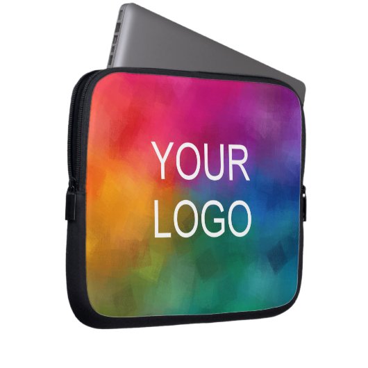 Benutzerdefiniert Logo hochladen Hier Textvorlage  Laptopschutzhülle (Vorne Rechts)