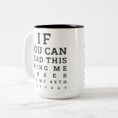 Benutzerdefiniert Lustiger 40. Geburtstag Wird 40  Zweifarbige Tasse (Vorderseite Links)