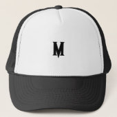 Benutzerdefiniert M-Symbol Monogram oder Logo Truckerkappe (Vorderseite)