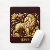 Benutzerdefiniert Majestätischer Goldener Löwe Mousepad (Mit Mouse)