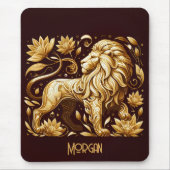 Benutzerdefiniert Majestätischer Goldener Löwe Mousepad (Vorne)