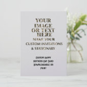 Benutzerdefiniert Mama für Personalisierte Muttert Einladung (Stehend Vorderseite)