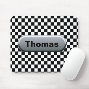 Benutzerdefiniert: Markierte Flag Silver Finish Mousepad