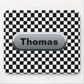 Benutzerdefiniert: Markierte Flag Silver Finish Mousepad (Vorne)