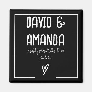 Benutzerdefiniert - Minimalistische Save-the-Date- Magnet