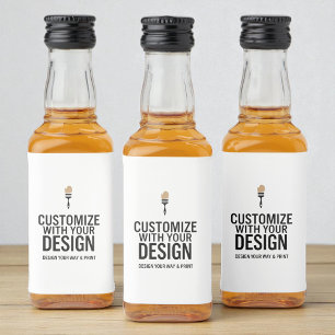 Benutzerdefiniert minimalistisches personalisierte alkoholflaschenetikett