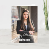 Benutzerdefiniert mit Foto Name Geburtskarte Karte (Vorderseite)