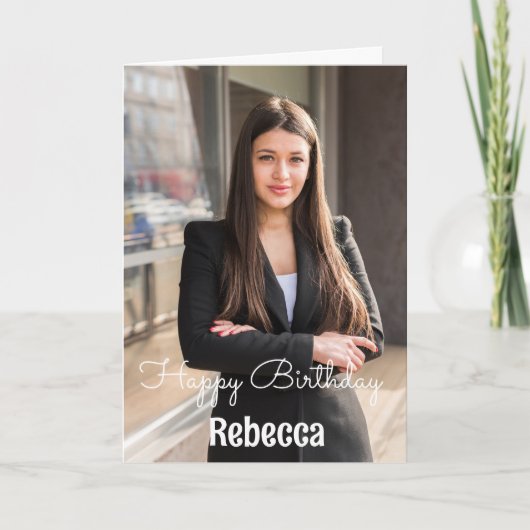 Benutzerdefiniert mit Foto Name Geburtskarte Karte (Vorderseite)