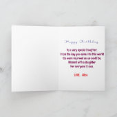 Benutzerdefiniert mit Foto Name Geburtskarte Karte (Innenseite)