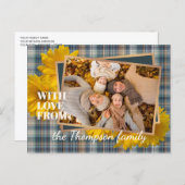 Benutzerdefiniert mit Liebe für Erntedank-Urlaubsk Postkarte (Vorne/Hinten)