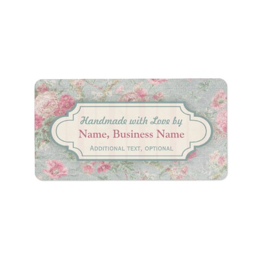 Benutzerdefiniert mit Liebe Labels Shabby Chic Adressaufkleber (Vorne)