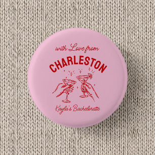Benutzerdefiniert mit Liebe vom Zielort Bacheloret Button