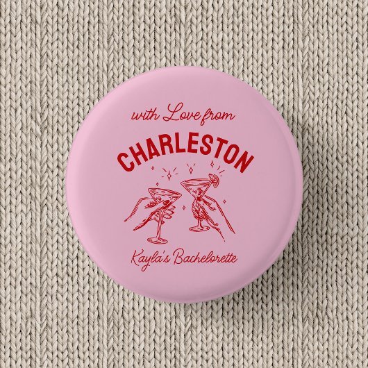 Benutzerdefiniert mit Liebe von Destination Jungge Button