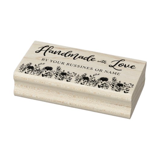 Benutzerdefiniert mit Liebe-Zitat und Wildblumen Gummistempel (Stempel)