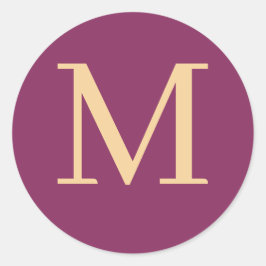 Benutzerdefiniert mit Monogramm Runder Aufkleber