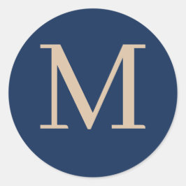 Benutzerdefiniert mit Monogramm Runder Aufkleber