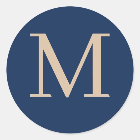 Benutzerdefiniert mit Monogramm Runder Aufkleber (Vorderseite)