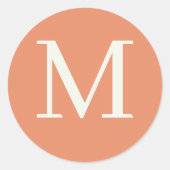 Benutzerdefiniert mit Monogramm Runder Aufkleber (Vorderseite)