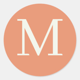 Benutzerdefiniert mit Monogramm Runder Aufkleber