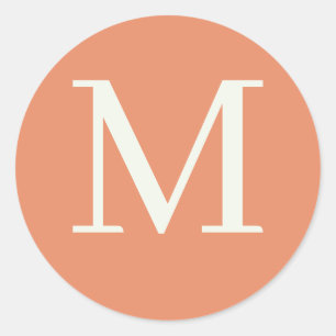 Benutzerdefiniert mit Monogramm Runder Aufkleber