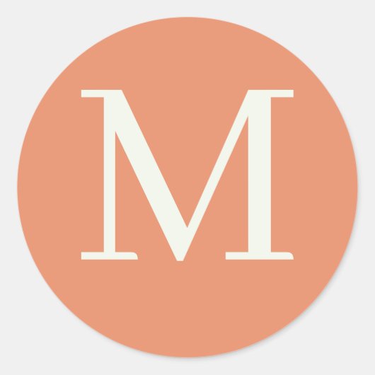 Benutzerdefiniert mit Monogramm Runder Aufkleber (Vorderseite)