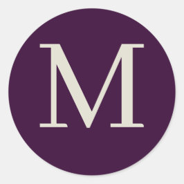 Benutzerdefiniert mit Monogramm Runder Aufkleber