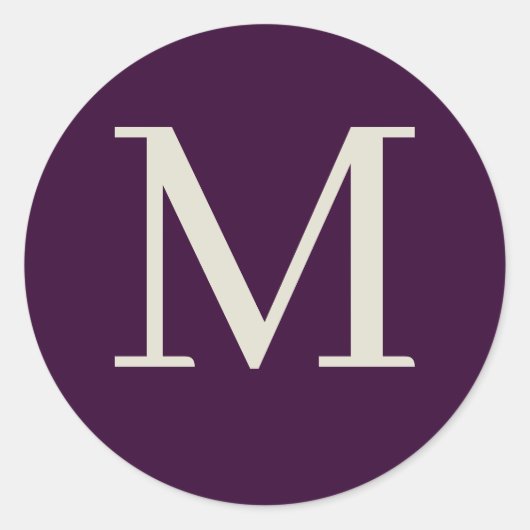 Benutzerdefiniert mit Monogramm Runder Aufkleber (Vorderseite)