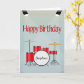 Benutzerdefiniert mit Name Drum Set mit Spotlights Karte (Gelbe Blume)