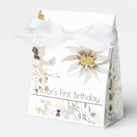 Benutzerdefiniert mit weich farbiger Wilder Blume Geschenkschachtel (Vorderseite)