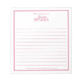 Benutzerdefiniert modern aus dem Schreibtisch mit Notizblock (Vorderseite)