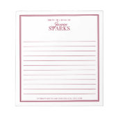 Benutzerdefiniert modern aus dem Schreibtisch mit Notizblock (Vorderseite)