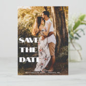 Benutzerdefiniert Modernes, elegantes Personalisie Save The Date (Stehend Vorderseite)