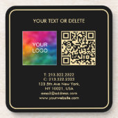 Benutzerdefiniert Modernes Elegantes Template QR C Getränkeuntersetzer (Vorderseite)