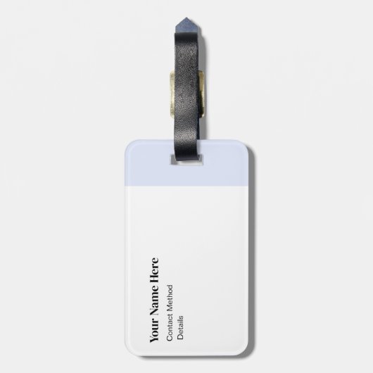 Benutzerdefiniert Modernes Monogramm Einfaches Anf Gepäckanhänger (Rückseite vertikal)