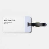 Benutzerdefiniert Modernes Monogramm Einfaches Anf Gepäckanhänger (Rückseite horizontal)