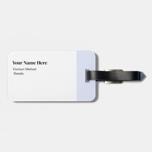 Benutzerdefiniert Modernes Monogramm Einfaches Anf Gepäckanhänger (Rückseite horizontal)