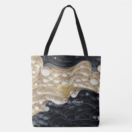 Benutzerdefiniert: Monochrom-Whirl-Tasche Tasche (Vorderseite)