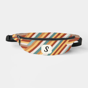 Benutzerdefiniert Monogram Modern Retro 70er Geome Bauchtasche