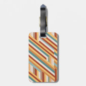 Benutzerdefiniert Monogram Modern Retro 70er Geome Gepäckanhänger (Rückseite vertikal)