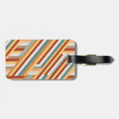 Benutzerdefiniert Monogram Modern Retro 70er Geome Gepäckanhänger (Rückseite horizontal)