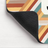 Benutzerdefiniert Monogram Modern Retro 70er Geome Mousepad (Ecke)