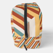 Benutzerdefiniert Monogram Modern Retro 70er Geome Waschbeutel (Rechts)