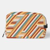 Benutzerdefiniert Monogram Modern Retro 70er Geome Waschbeutel (Rückseite)